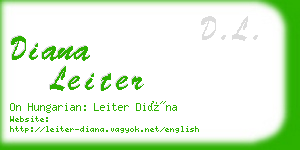 diana leiter business card